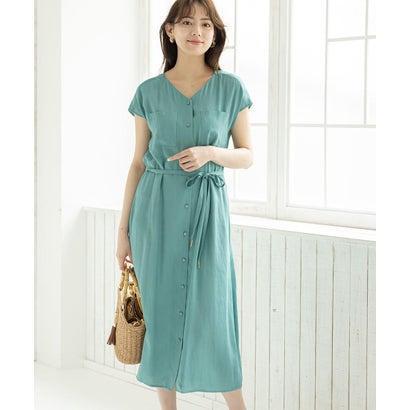 トゥエルブアジェンダ 12twelve Agenda 麻調合繊両ポケシャツワンピース ブルーグリーン ブランド公式 Locomall ロコモール 通販 Paypayモール