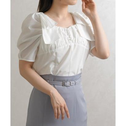 トランテアン ソン ドゥ モード 31 Sons de mode 2026春夏新作 5分袖肩リボンブラウス TT628102 （OFF-WHITE）