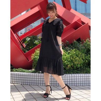 ワンピース インドコットン衿付きサックワンピース ブラック ブランド公式 Locomall ロコモール 通販 Paypayモール