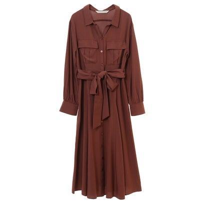 トランテアン ソン ドゥ モード 31 Sons De Mode ワンピース 共布ベルト付シャツワンピース ブラウンケイ ブランド公式 Locomall ロコモール 通販 Paypayモール