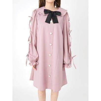 アンクルージュ Ank Rouge 袖リボンaラインワンピース ブルー ブランド公式 Locomall ロコモール 通販 Paypayモール