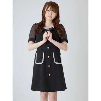 アンクルージュ Ank Rouge デコルテ開きビジューリボン付きワンピース ブラック ブランド公式 Locomall ロコモール 通販 Paypayモール