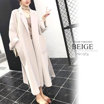 アミュレット Amulet ウエストマークチェスターコート アウター ベーシック コート ロング丈 レディース 秋 冬 ベージュ Aew ブランド公式 Locomall ロコモール 通販 Yahoo ショッピング