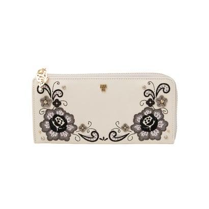 ANNA SUI（アナスイ） ララ Lファスナー長財布 （アイボリー 