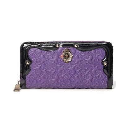 未使用　ANNA SUIアナスイ　セルパン　レザーラウンドジップ長財布　パープル ANNA SUI（アナスイ） セルパン ラウンド長財布 パープル : ブランド