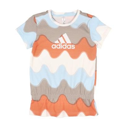 アディダス adidas ジュニア Tシャツハーフパンツセット LK MMK セットアップ IC3665 （Top:クラウドホワイト/アイスブルー/セ｜locondo-shopping｜02