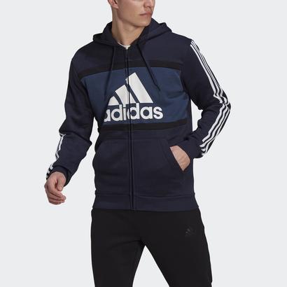 アディダス adidas エッセンシャルズ カラーブロック ロゴ パーカー Essentials Colorblock Logo Hoodie (