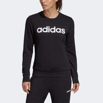 アディダス adidas エッセンシャルズ 予約販売 リニア 開催中 スウェットシャツ Essentials Linear 1 ブラック Sweatshirt 983円
