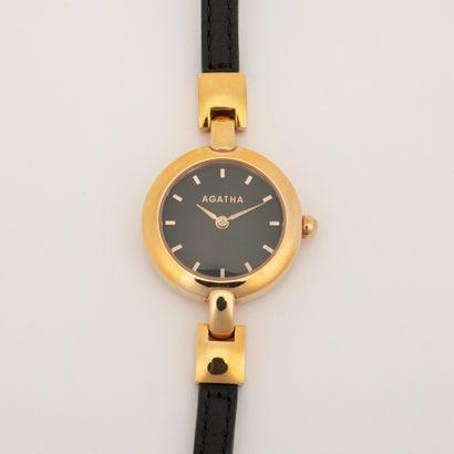 アガタ パリ AGATHA PARIS ブリスウオッチ、2連、レザーベルト、ラウンドフェイス、ブラック （ブラック）