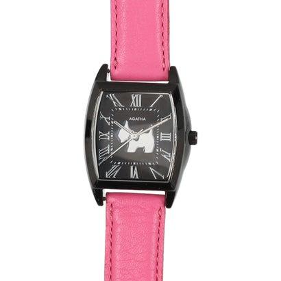 アガタ パリ AGATHA PARIS スクエアウォッチ、ビッグテリア （ピンク）