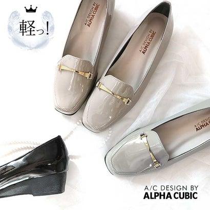 アルファキュービック ALPHA CUBIC Balancoire 日本製 ビット付きウエッジローファー （グレー）｜locondo-shopping｜10