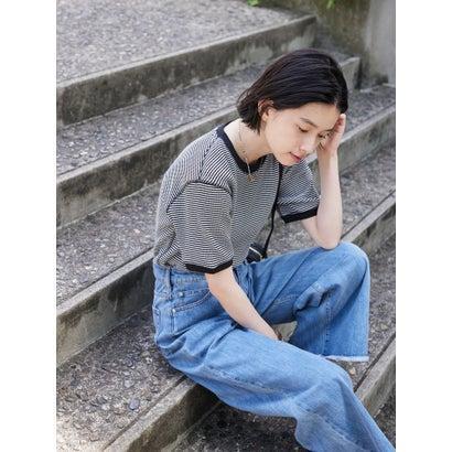 アメリカン ホリック AMERICAN HOLIC ワッフルボーダーカットプルオーバー (ブラック)|locondo-shopping|04