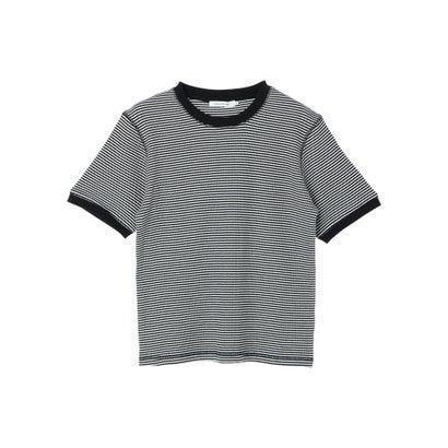 アメリカン ホリック AMERICAN HOLIC ワッフルボーダーカットプルオーバー (ブラック)|locondo-shopping|08