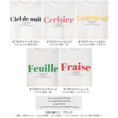 アンドミー andme コットン天竺半袖ロゴプリントTシャツ トップス （オフホワイト×ピンク）｜locondo-shopping｜12