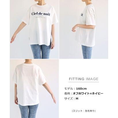 アンドミー andme コットン天竺半袖ロゴプリントTシャツ トップス （オフホワイト×ピンク）｜locondo-shopping｜15