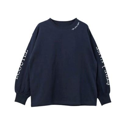 アンドミー andme コットン ロゴプリント ボリューム袖 Tシャツ （ネイビー）｜locondo-shopping｜12