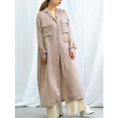 アンドジェイ Andj ヴィンテージサテンシャツワンピース グレージュ ブランド公式 Locomall ロコモール 通販 Paypayモール