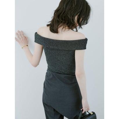 anuansオフショルダー ボリュームスリーブ トップス グレー アニュアンス anuans オフショルダーボリュームスリーブ