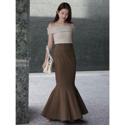 anuansオフショルダー ボリュームスリーブ トップス グレー アニュアンス anuans オフショルダーボリュームスリーブ