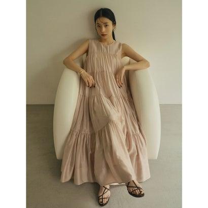 anuans テンセルリッチオーガンティアードワンピース ピンク アニュアンス anuans テンセルリッチオーガンティアード