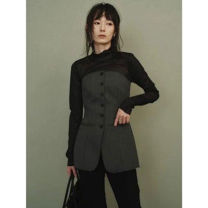 anuans（アニュアンス） シアートリコットカットトップス （BLACK