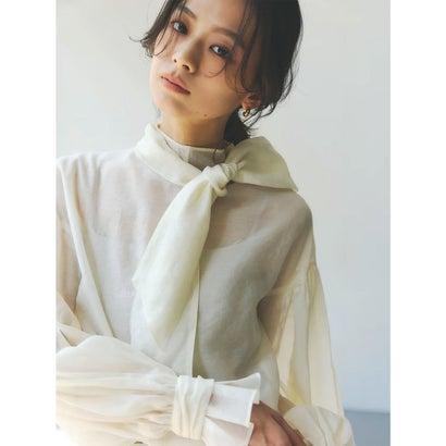 anuans（アニュアンス） ハイネックシアーボウタイブラウス （IVORY
