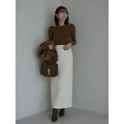 anuans（アニュアンス） ボアタイトスカート （IVORY） : ブランド公式