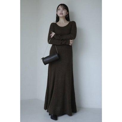 anuans（アニュアンス） レースワークニットワンピース （BROWN