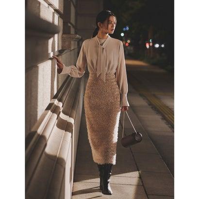 anuans（アニュアンス） フェザージャガードコンビワンピース （BEIGE