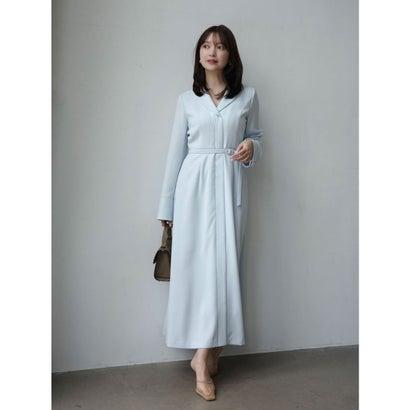 anuans（アニュアンス） ダブルサテングレースワンピース （SAX