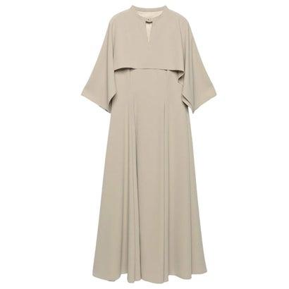 anuans アニュアンス ケープデザインフレアワンピース （BEIGE 