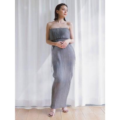 anuans 2024年モデルフレアーミニニットワンピース グレー anuans 2024