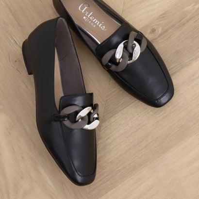 【美品】DIANA ダイアナ　ビット付きローファー　黒 DIANA ダイアナ 黒 ブラック ビットローファー チェーン付き