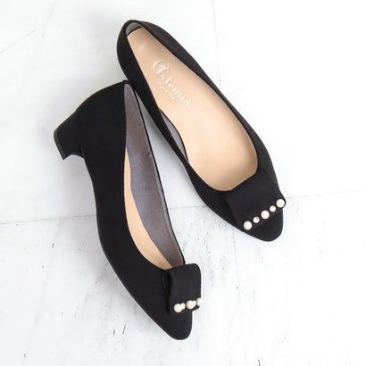 artemis by DIANAアルテミスバイダイアナ 黒パンプス パール装飾付 artemis by DIANA アルテミス バイ ダイアナ パールビジュー付き