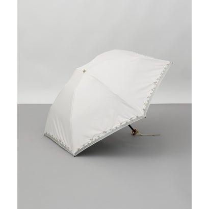 ビューランス Beaurance 刺しゅう縁オーガンジー晴雨兼用（折りたたみ