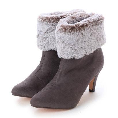 Glitter ブランコワール Balancoire ファー付ショートブーツ グレー ブランド公式 Locomall ロコモール 通販 Paypayモール