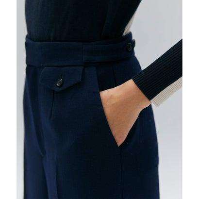 BEIGE， 【Precious掲載】BUNNELL / ウールタブボタンストレートパンツ （Navy）