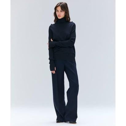 BEIGE， 【Precious掲載】BUNNELL / ウールタブボタンストレートパンツ （Navy）