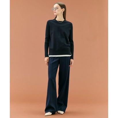 BEIGE， 【Precious掲載】BUNNELL / ウールタブボタンストレートパンツ （Navy）