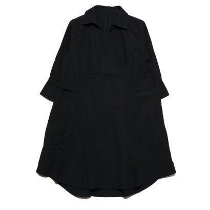 ベルーナ Belluna ビンテージ調素材衿付チュニックワンピース 黒 ブランド公式 Locomall ロコモール 通販 Paypayモール