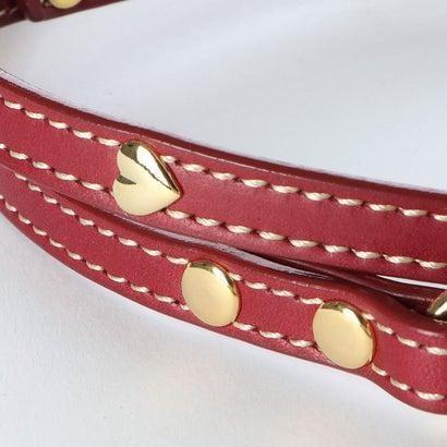 一部予約販売 バーディ Birdie ハートメタルリード S 小型犬本革リード 返品不可商品 レッド Riosmauricio Com