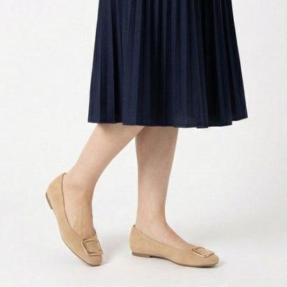 ブリジット バーキン Bridget Birkin スクエアバックルフラットシューズ （ベージュエナメル）_7