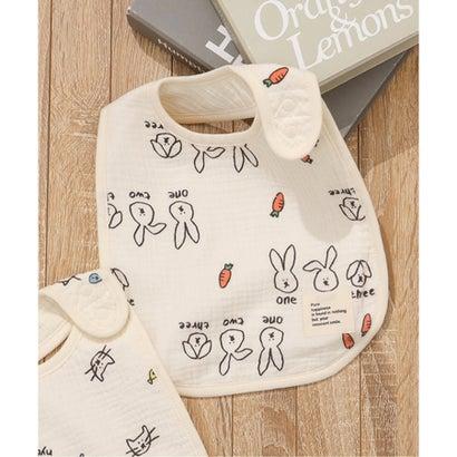 BREEZE（ブリーズ） ねこ・うさぎ大判ガーゼスタイ 【返品不可商品
