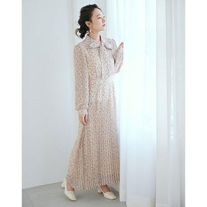 シェリーモナ Cherie Mona ボウタイプリーツワンピース O White ブランド公式 Locomall ロコモール 通販 Paypayモール