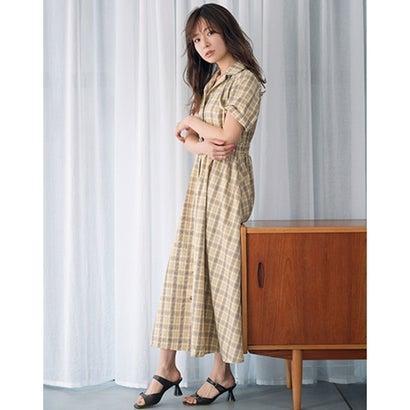 シェリーモナ Cherie Mona オープンカラーチェックワンピース Beige ブランド公式 Locomall ロコモール 通販 Paypayモール