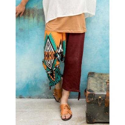 超熱 チャイハネ Yul エスニック柄アシンメトリーサルエルパンツ ユニセックス オレンジ系その他3 045円 Aynaelda Com