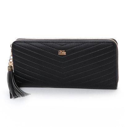 セシルマクビー Cecil Mcbee V字型押しラウンド長財布 ブラック