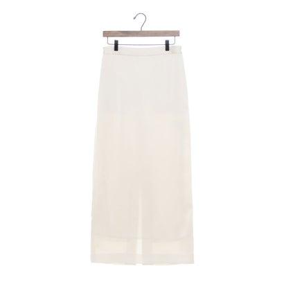 CLANE クラネ 2WAY ADJUST SATIN STRAIGHT SKIRT （IVORY） : ブランド 