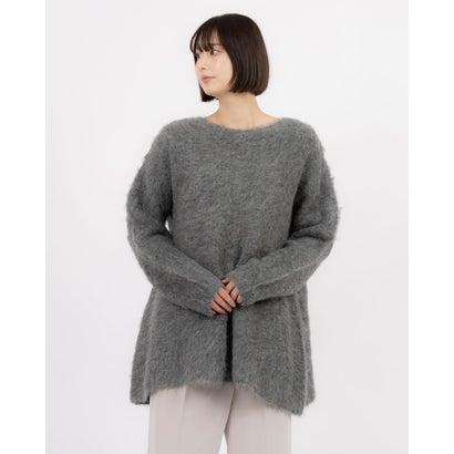 CLANE クラネ BOAT NECK SHAGGY KNIT ONEPIECE/GRAY/1 （GRAY 
