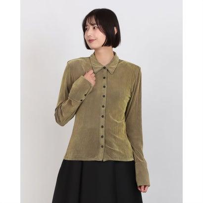 CLANE（クラネ） CLANE TULLE FLOCKY POLO SHIRTS （GREEN
